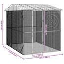 vidaXL Madár kalitka Antracit 227 x 310 x 247 cm Horganyzott acél