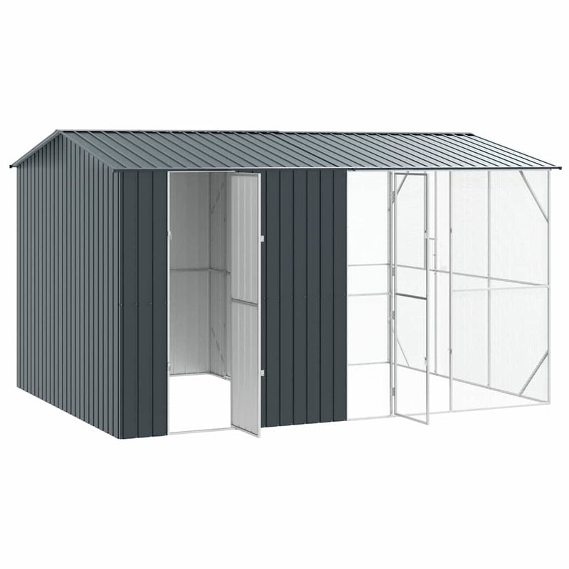 vidaXL Madár kalitka Antracit 430 x 310 x 247 cm Horganyzott acél