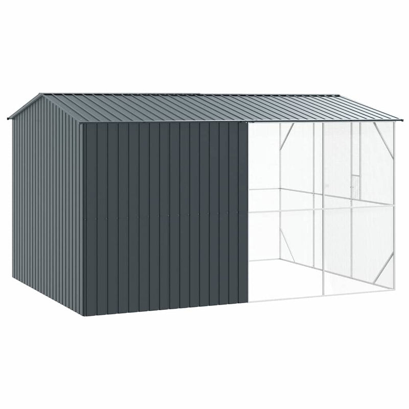 vidaXL Madár kalitka Antracit 430 x 310 x 247 cm Horganyzott acél