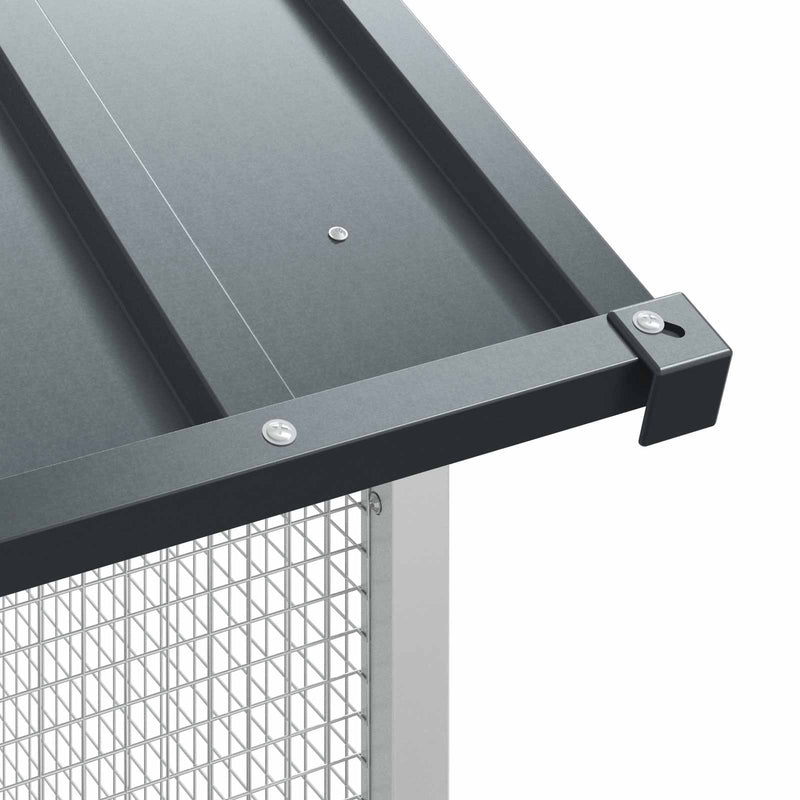 vidaXL Madár kalitka Antracit 154 x 154 x 200 cm Horganyzott acél