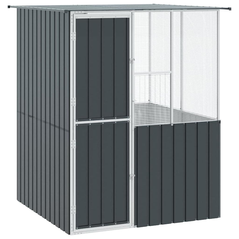 vidaXL Madár kalitka Antracit 154 x 154 x 200 cm Horganyzott acél