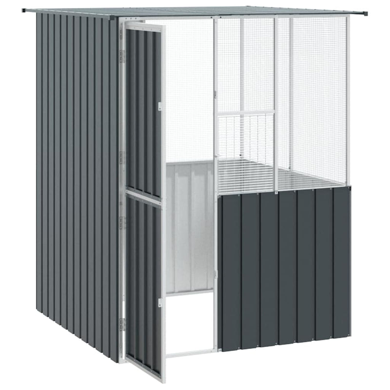 vidaXL Madár kalitka Antracit 154 x 154 x 200 cm Horganyzott acél