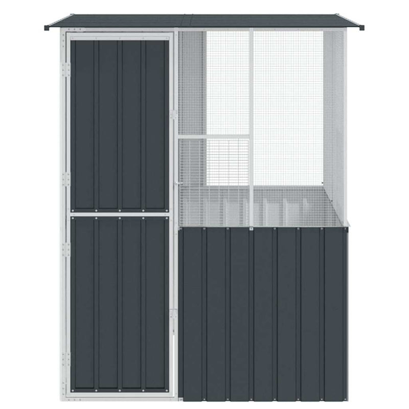 vidaXL Madár kalitka Antracit 154 x 154 x 200 cm Horganyzott acél
