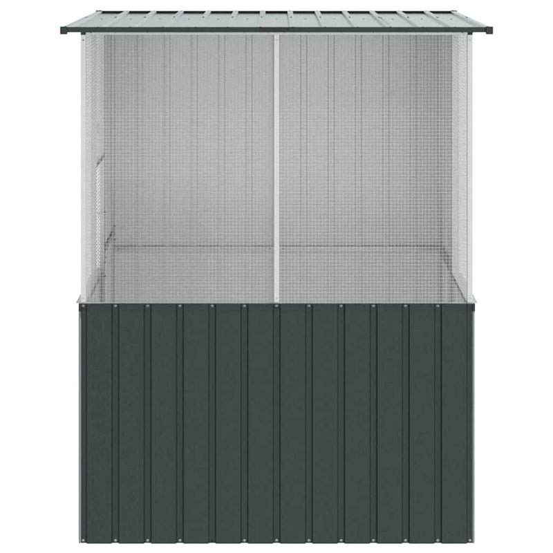 vidaXL Madár kalitka Antracit 154 x 154 x 200 cm Horganyzott acél