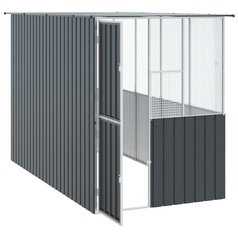 vidaXL Madár kalitka Antracit 315 x 167 x 200 cm Horganyzott acél