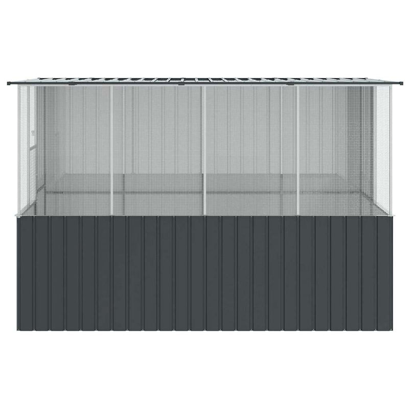 vidaXL Madár kalitka Antracit 315 x 167 x 200 cm Horganyzott acél