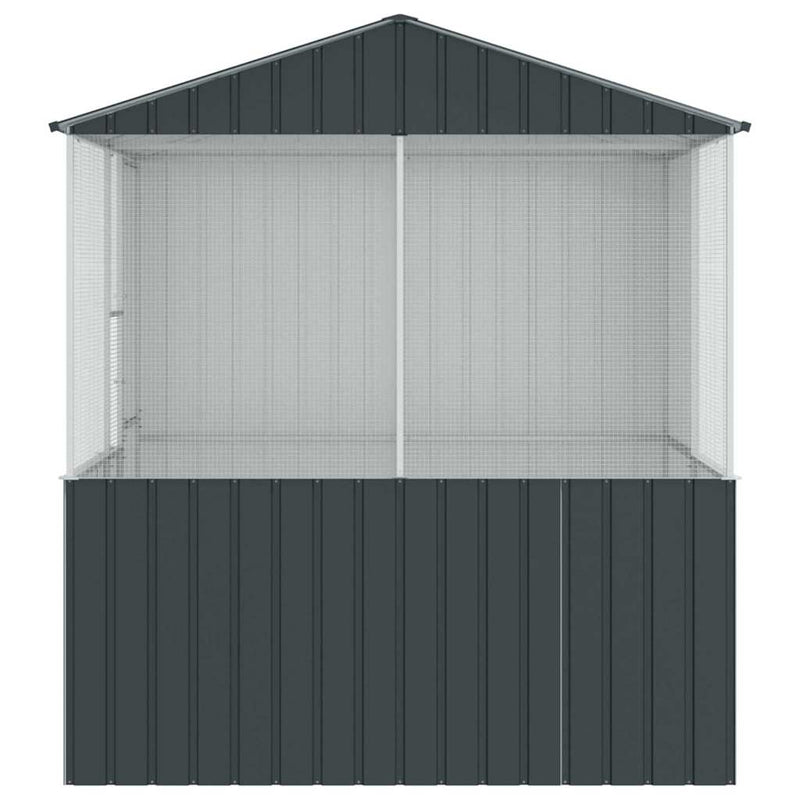 vidaXL Madár kalitka Antracit 215 x 209 x 230 cm Horganyzott acél