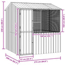 vidaXL Madár kalitka Antracit 215 x 209 x 230 cm Horganyzott acél