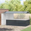 vidaXL Madár kalitka Antracit 410 x 210 x 230 cm Horganyzott acél