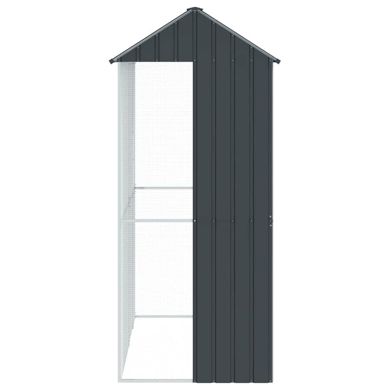 vidaXL Madár kalitka Antracit 215 x 110 x 247 cm Horganyzott acél
