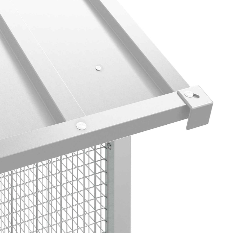 vidaXL Madár kalitka Szürke 215 x 110 x 247 cm Horganyzott acél