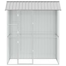 vidaXL Madár kalitka Szürke 215 x 110 x 247 cm Horganyzott acél