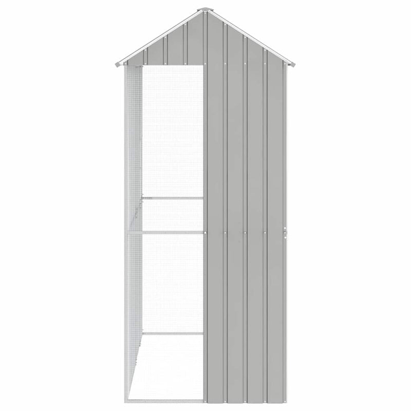 vidaXL Madár kalitka Szürke 215 x 110 x 247 cm Horganyzott acél