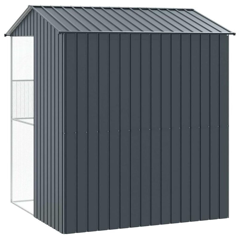 vidaXL Madár kalitka Antracit 215 x 210 x 247 cm Horganyzott acél