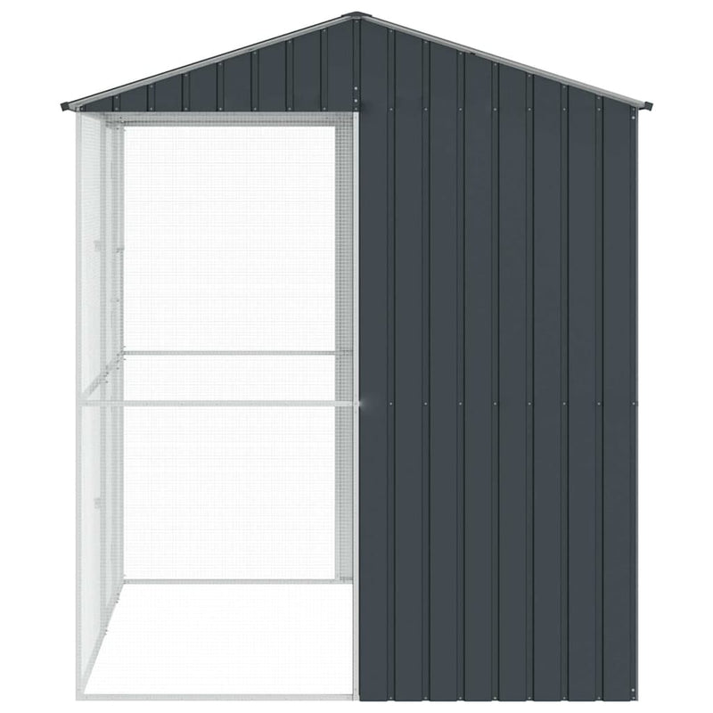 vidaXL Madár kalitka Antracit 215 x 210 x 247 cm Horganyzott acél