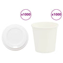 vidaXL 1000 db papír kávéscsészék fedővel 4oz 100ml