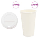 vidaXL 1000 db papír kávéscsészék fedővel 16oz 400ml