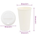 vidaXL 1000 db papír kávéscsészék fedővel 16oz 400ml