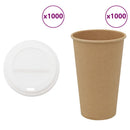 vidaXL 1000 db papír kávéscsészék fedővel 16oz 400ml