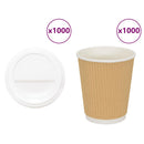 vidaXL 1000 db papír kávéscsészék fedővel 8oz 200ml