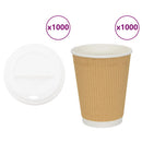 vidaXL 1000 db papír kávéscsészék fedővel 12oz 300ml