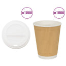 vidaXL 1000 db papír kávéscsészék fedővel 16oz 400ml