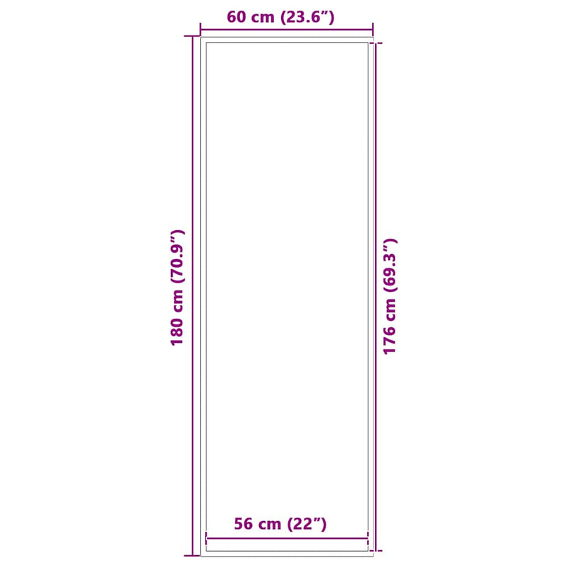 vidaXL lábtörlő antracit 60x180 cm