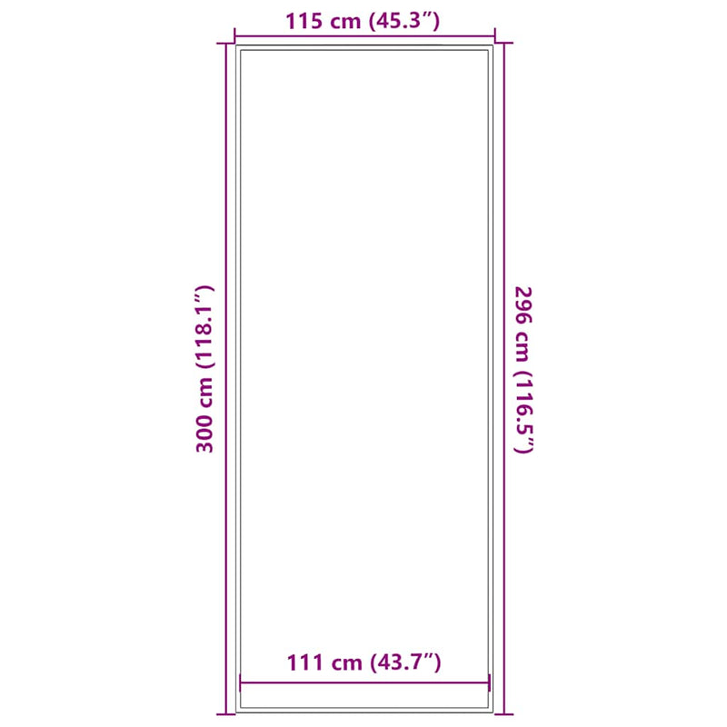 vidaXL lábtörlő antracit 115x300 cm