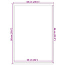 vidaXL lábtörlő fekete 60x90 cm