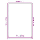 vidaXL fekete lábtörlő 80 x 120 cm