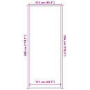 vidaXL lábtörlő fekete 115x300 cm