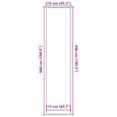 vidaXL lábtörlő Fekete 115x500 cm
