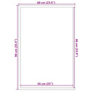 vidaXL lábtörlő kék 60x90 cm