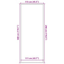 vidaXL lábtörlő kék 115x300 cm