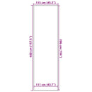 vidaXL lábtörlő barna 115x400 cm