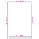 vidaXL Ajtószőnyeg Fekete 60 x 90 cm Polipropilén