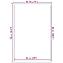 vidaXL Ajtószőnyeg Fekete és Szürke 60 x 90 cm Polipropilén és PVC