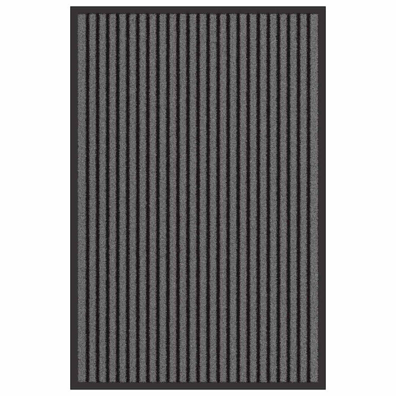 vidaXL Ajtószőnyeg Fekete és Szürke 60 x 90 cm Polipropilén és PVC