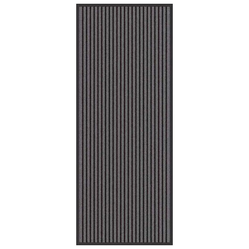 vidaXL Ajtószőnyeg Fekete és Szürke 60 x 150 cm Polipropilén és PVC