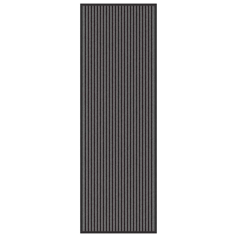 vidaXL Ajtószőnyeg Fekete és Szürke 60 x 180 cm Polipropilén és PVC