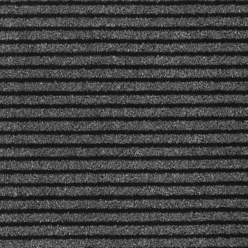 vidaXL Ajtószőnyeg Fekete és Szürke 80 x 120 cm Polipropilén és PVC