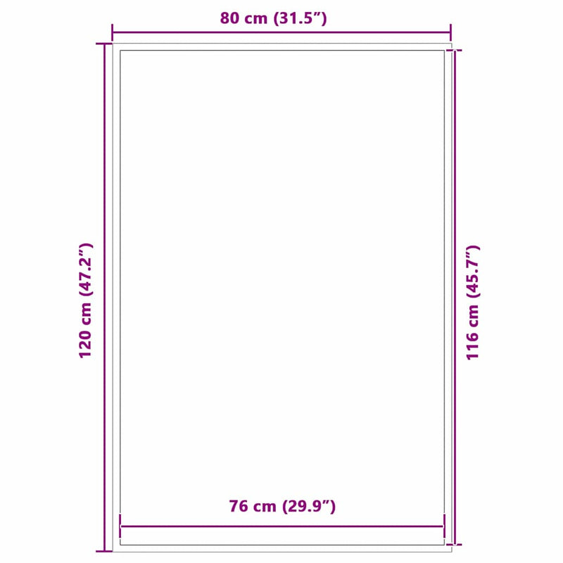 vidaXL Ajtószőnyeg Fekete és Szürke 80 x 120 cm Polipropilén és PVC