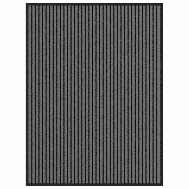 vidaXL Ajtószőnyeg Fekete és Szürke 80 x 120 cm Polipropilén és PVC