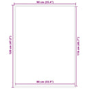 vidaXL lábtörlő csíkos fekete és szürke 90x120 cm