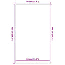 vidaXL lábtörlő csíkos fekete és szürke 90x150 cm