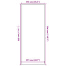 vidaXL lábtörlő csíkos fekete és szürke 115x300 cm