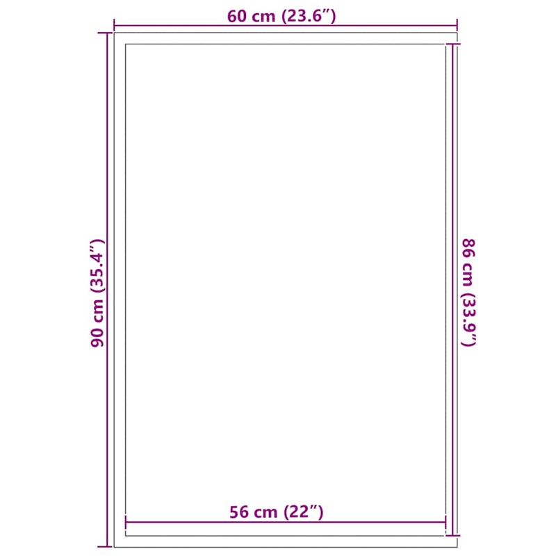 vidaXL lábtörlő antracit 60x90 cm