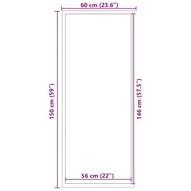 vidaXL lábtörlő antracit 60x150 cm