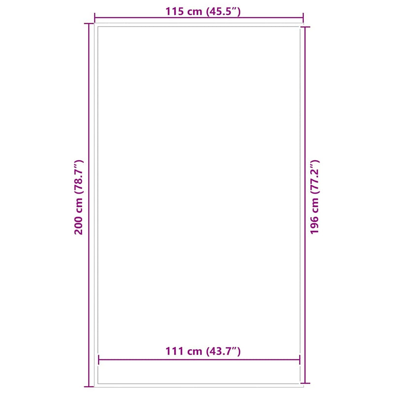 vidaXL lábtörlő antracit 115x200 cm