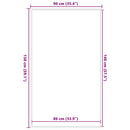 vidaXL lábtörlő barna 90x150 cm